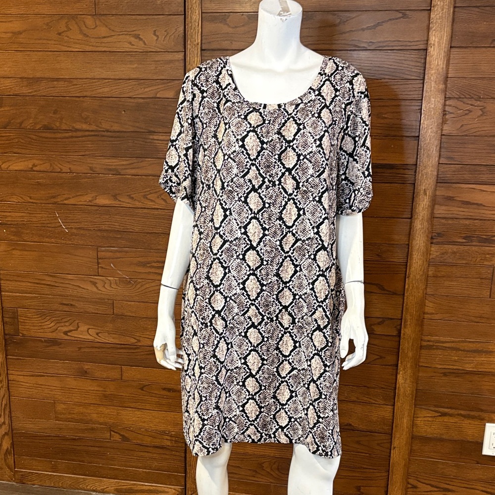 Joe Fresh Black and Cream Mini Dress
